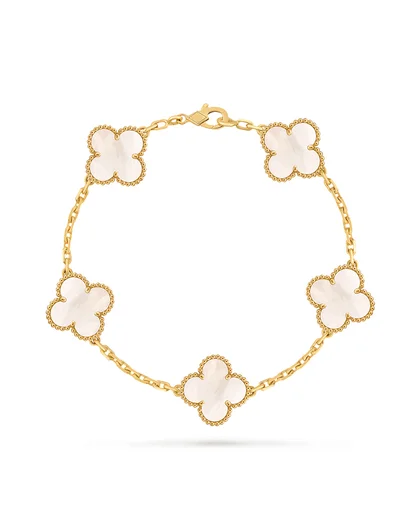 Kleeblatt-Armband Damen Five-Motif Perlmutt