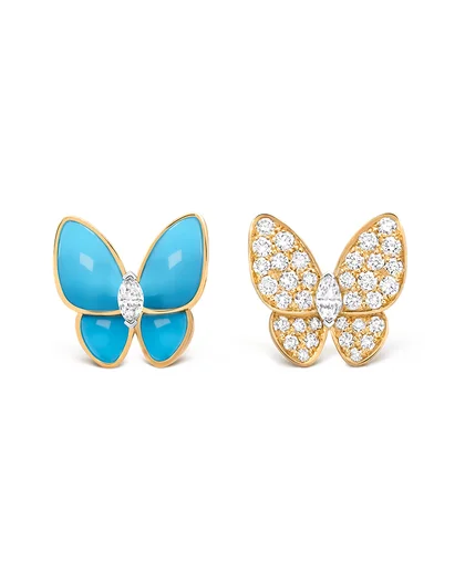 Ohrringe Damen Double Butterfly